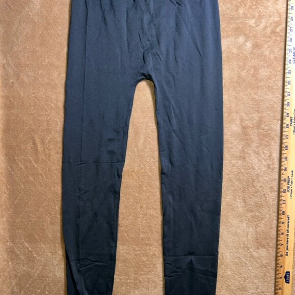 Yelete Pants - Yelete Women Plus Size Solid Black‎ Nylon Spandex Stretch Ankle Leggings (Z)